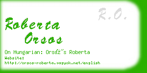 roberta orsos business card